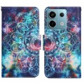 For Xiaomi Redmi Note 13 Pro Colored Drawing Pattern Leather Phone Case(Star Mandala)