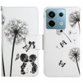 For Xiaomi Redmi Note 13 Pro Colored Drawing Pattern Leather Phone Case(Dandelion)