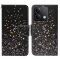 For Xiaomi Redmi Note 13 Colored Drawing Pattern Leather Phone Case(Black Pentagram)