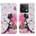 For Xiaomi Redmi Note 13 Colored Drawing Pattern Leather Phone Case(Dancing Girl)