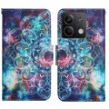 For Xiaomi Redmi Note 13 Colored Drawing Pattern Leather Phone Case(Star Mandala)