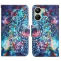 For Xiaomi Redmi 13C Colored Drawing Pattern Leather Phone Case(Star Mandala)