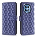 For OnePlus 12R Diamond Lattice Wallet Flip Leather Phone Case(Blue)