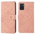 For Motorola Moto E22 / E22i Ethnic Style Embossed Pattern Leather Phone Case(Pink)
