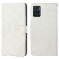 For Motorola Moto E22 / E22i Ethnic Style Embossed Pattern Leather Phone Case(White)