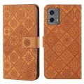 For Motorola Moto G 2023 Ethnic Style Embossed Pattern Leather Phone Case(Brown)