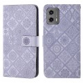 For Motorola Moto G 2023 Ethnic Style Embossed Pattern Leather Phone Case(Purple)