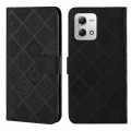 For Motorola Moto G Stylus 5G 2023 Ethnic Style Embossed Pattern Leather Phone Case(Black)