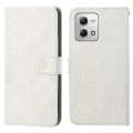 For Motorola Moto G Stylus 5G 2023 Ethnic Style Embossed Pattern Leather Phone Case(White)