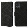 For Motorola Moto G72 Ethnic Style Embossed Pattern Leather Phone Case(Black)