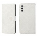 For Samsung Galaxy A05S Ethnic Style Embossed Pattern Leather Phone Case(White)