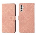 For Samsung Galaxy A15 Ethnic Style Embossed Pattern Leather Phone Case(Pink)