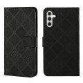 For Samsung Galaxy S24 5G Ethnic Style Embossed Pattern Leather Phone Case(Black)