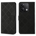 For Xiaomi Redmi Note 13 Ethnic Style Embossed Pattern Leather Phone Case(Black)