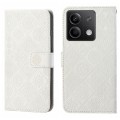 For Xiaomi Redmi Note 13 Ethnic Style Embossed Pattern Leather Phone Case(White)