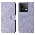 For Xiaomi Redmi Note 13 Ethnic Style Embossed Pattern Leather Phone Case(Purple)