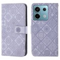 For Xiaomi Redmi Note 13 Pro Ethnic Style Embossed Pattern Leather Phone Case(Purple)