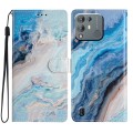 For Blackview A55 Pro Colored Drawing Leather Phone Case(Blue Marble)