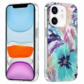 For iPhone 11 Electroplated Symphony Phone Case(Watercolor Flower)