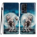For TCL 40 SE Colored Drawing Leather Phone Case(Twin Wolves)