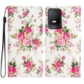 For TCL 403 Colored Drawing Leather Phone Case(Peonies)