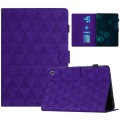 For Amazon Kindle HD10 2021 Diamond Texture Embossed Leather Smart Tablet Case(Purple)