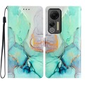 For Ulefone Note 14 Colored Drawing Leather Phone Case(Green Marble)