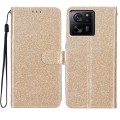 For Xiaomi 13T 5G Glitter Powder Flip Leather Phone Case(Gold)