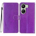For Xiaomi Redmi 13C Glitter Powder Flip Leather Phone Case(Purple)