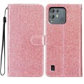 For Blackview A55 Pro Glitter Powder Flip Leather Phone Case(Rose Gold)