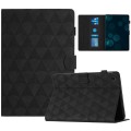 For Lenovo Tab M10 Plus Diamond Texture Embossed Leather Smart Tablet Case(Black)