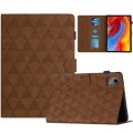 For Lenovo Tab M11/Xiaoxin Pad 11 2024 Diamond Texture Embossed Leather Smart Tablet Case(Brown)