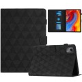 For Lenovo Tab M11/Xiaoxin Pad 11 2024 Diamond Texture Embossed Leather Smart Tablet Case(Black)