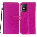 For TCL 403 Glitter Powder Flip Leather Phone Case(Rose Red)