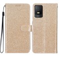 For TCL 403 Glitter Powder Flip Leather Phone Case(Gold)