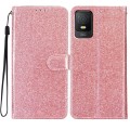 For TCL 403 Glitter Powder Flip Leather Phone Case(Rose Gold)
