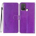 For ZTE Blade A52 Glitter Powder Flip Leather Phone Case(Purple)