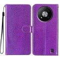 For ZTE Blade A73 5G Glitter Powder Flip Leather Phone Case(Purple)