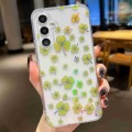 For Samsung Galaxy A14 Electroplated Symphony Phone Case(Four-leaf-clover)