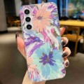 For Samsung Galaxy A24 Electroplated Symphony Phone Case(Watercolor Flower)