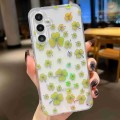 For Samsung Galaxy A24 Electroplated Symphony Phone Case(Four-leaf-clover)