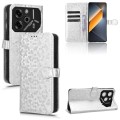 For Tecno Pova 6 Pro Honeycomb Dot Texture Leather Phone Case(Silver)