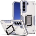 For Samsung Galaxy S24+ 5G Non-slip Shockproof Armor Phone Case with Ring Holder(White)