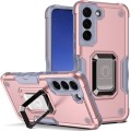 For Samsung Galaxy S24 5G Non-slip Shockproof Armor Phone Case with Ring Holder(Rose Gold)
