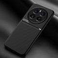 For Realme 12 Pro / 12 Pro+ Classic Tilt Strip Grain Magnetic Shockproof PC + TPU Phone Case(Black)