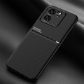 For Xiaomi Redmi K60 Ultra Classic Tilt Strip Grain Magnetic Shockproof PC + TPU Phone Case(Black)