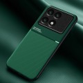 For Xiaomi Redmi K70E Classic Tilt Strip Grain Magnetic Shockproof PC + TPU Phone Case(Green)