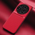 For Xiaomi 14 Ultra Classic Tilt Strip Grain Magnetic Shockproof PC + TPU Phone Case(Red)