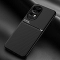 For Huawei nova 12 Classic Tilt Strip Grain Magnetic Shockproof PC + TPU Phone Case(Black)