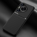 For Huawei Pura 70 Pro Classic Tilt Strip Grain Magnetic Shockproof PC + TPU Phone Case(Black)
